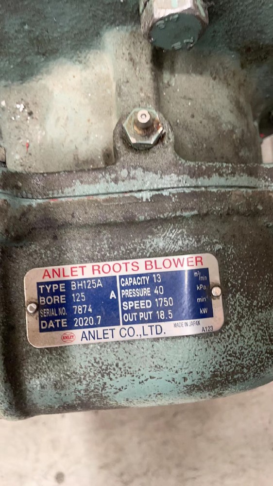 日本安耐特ANLET，BH125A羅茨鼓風(fēng)機風(fēng)量不足維修案例